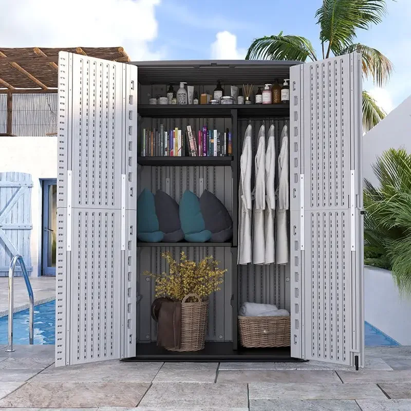 屋外収納キャビネット、シンプルなバルコニー用屋外小物収納キャ - Storage のレビューと価格