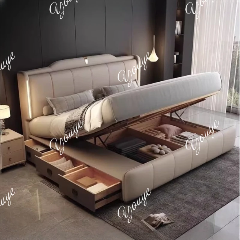 XM 180x200cm ダブルベッドフレーム キングサイズ - King Size Bed Frame With Storage Drawers のレビューと価格