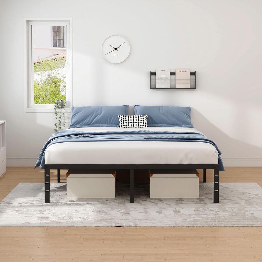 NEW JETO メタルベッドフレーム、クイーンサイズベッド - Canopy Bed Frame Metal Queen のレビューと価格
