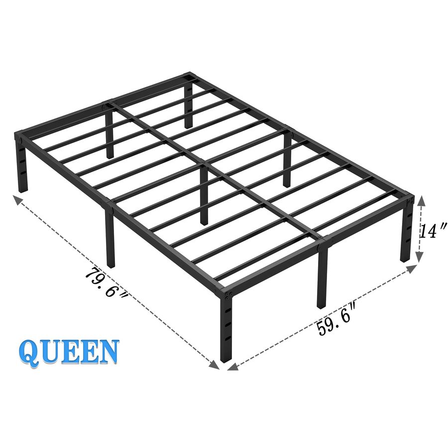 NEW JETO メタルベッドフレーム、クイーンサイズベッド - Canopy Bed Frame Metal Queen のレビューと価格