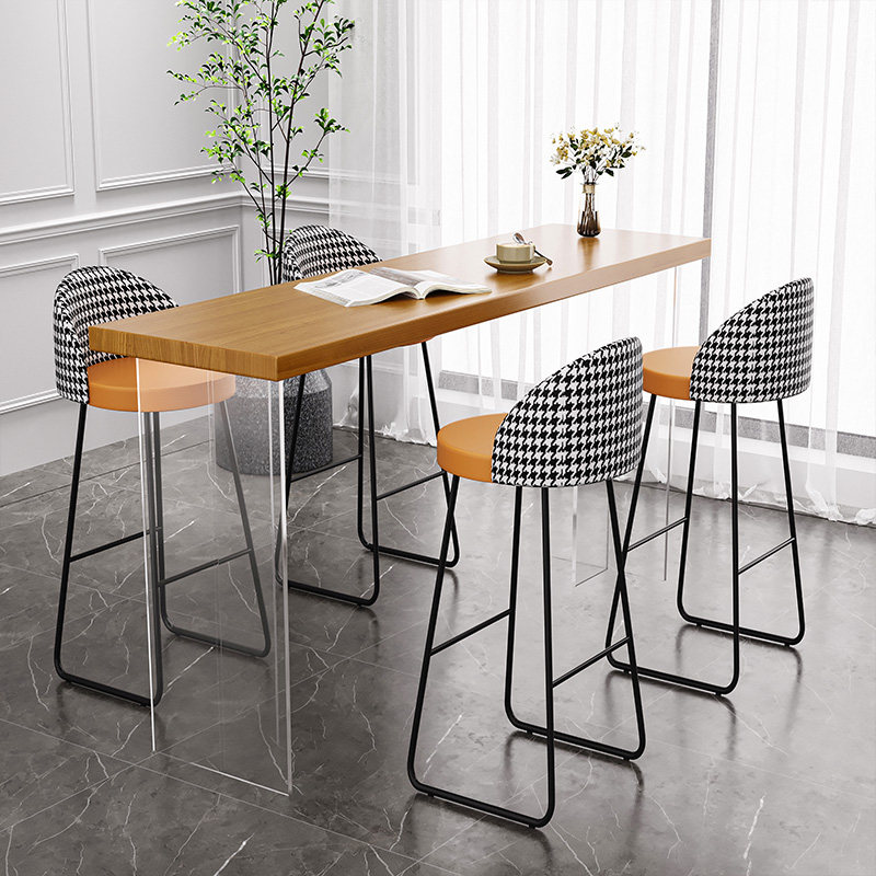 北欧アクリル製フローティング無垢材バーテーブルモダンミニマリ - Tables のレビューと価格