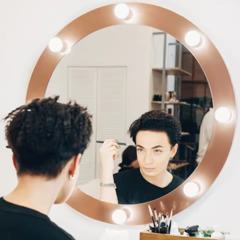 USB LEDハリウッドバニティランプ、取り外し可能な化粧鏡 - Dressing Table Vanity With Lighted Mirror のレビューと価格