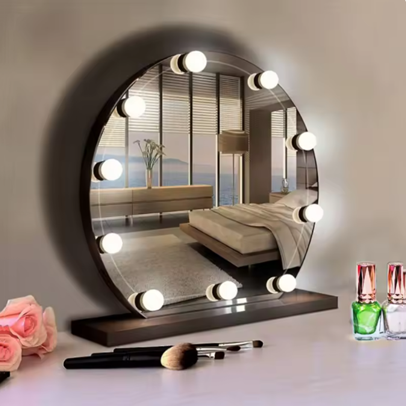 取り外し可能なLEDバニティミラーバルブ ハリウッド風ドレッ - Dressing Table Vanity With Lighted Mirror のレビューと価格