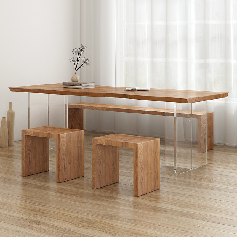 北欧高級アクリル無垢材デスクモダンミニマリストリビングルーム - Tables のレビューと価格