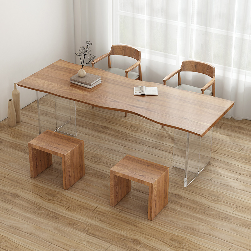 北欧高級アクリル無垢材デスクモダンミニマリストリビングルーム - Tables のレビューと価格