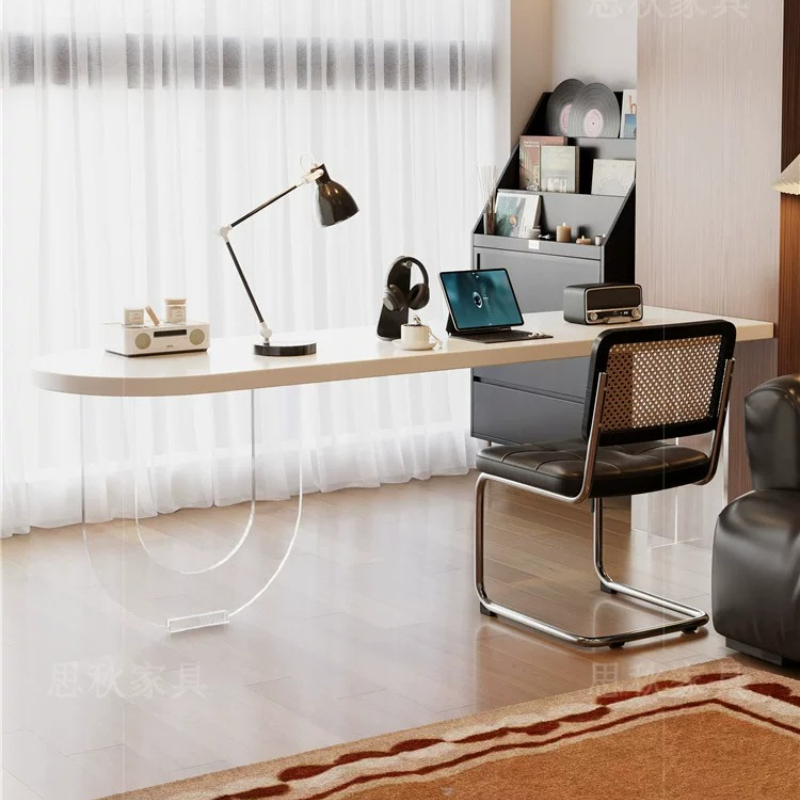 イタリアンスタイルの白い無垢材デスク北欧風クリエイティブオー - Bedroom Furniture のレビューと価格