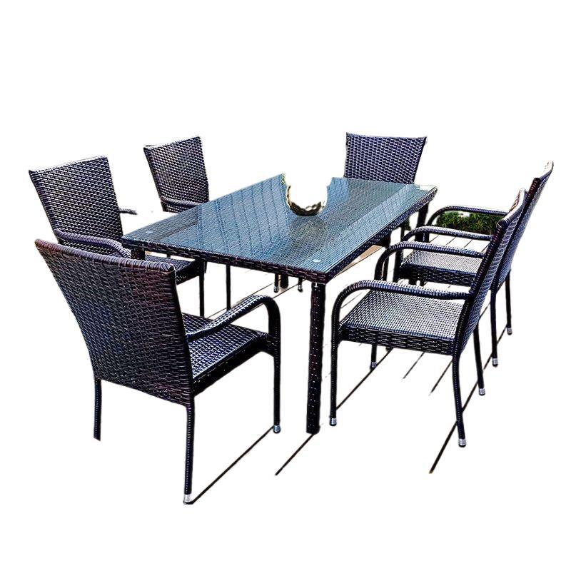 屋外ラタンテーブルと椅子 リビングルーム 屋外中庭テーブルセ - Outdoor Furniture のレビューと価格
