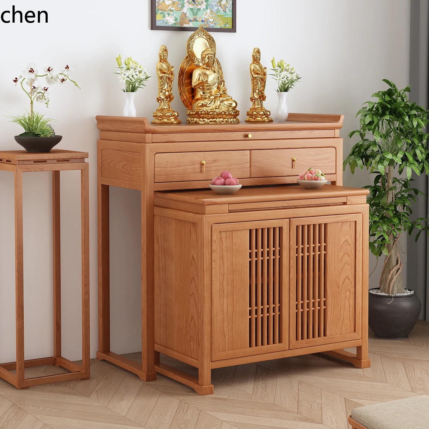 r5.20 桜材の供物台 シェンタイ家庭用無垢材供物台 仏陀 - Tables のレビューと価格