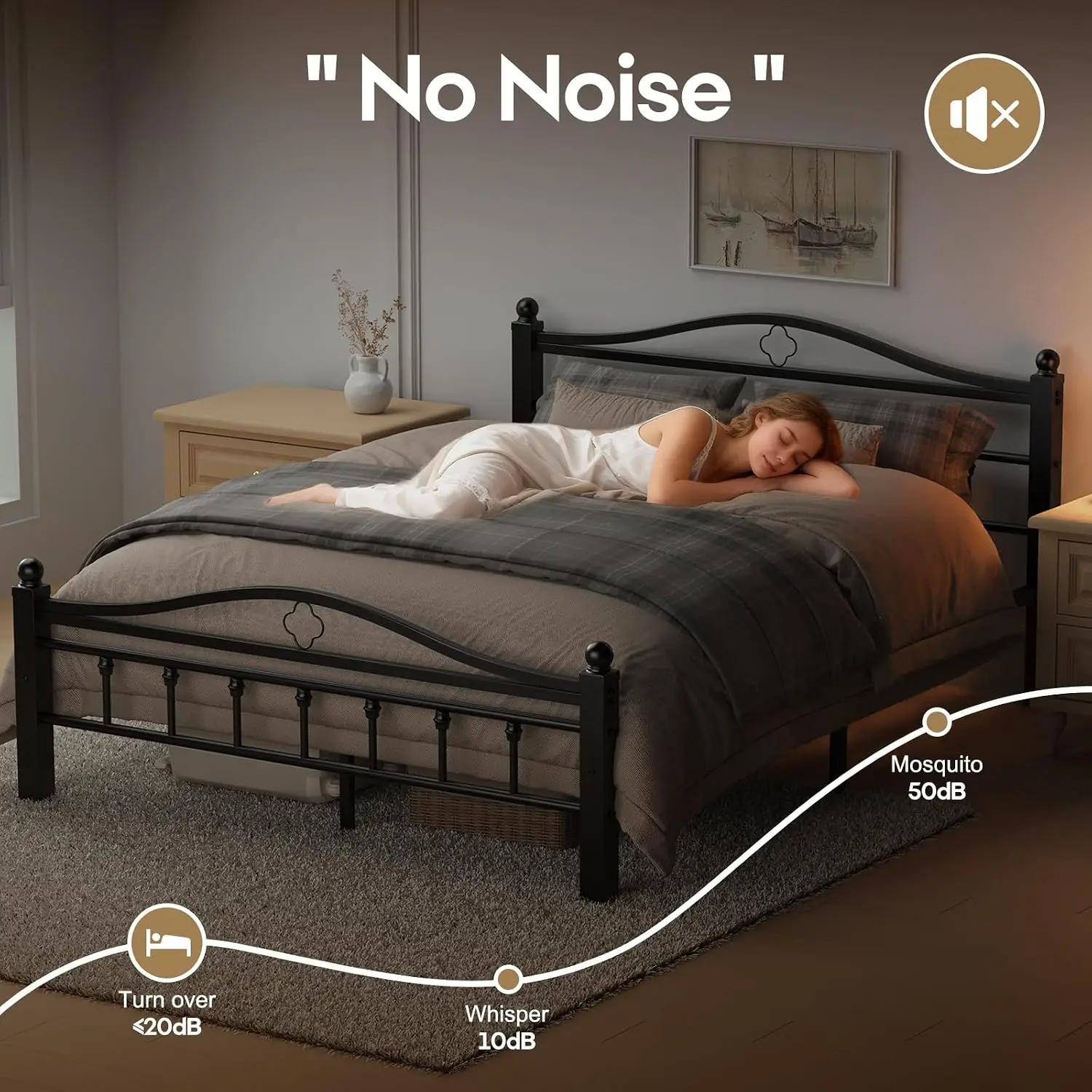 クイーンサイズの金属製ベッドフレーム（ヘッドボード付き） | - Canopy Bed Frame Metal Queen のレビューと価格