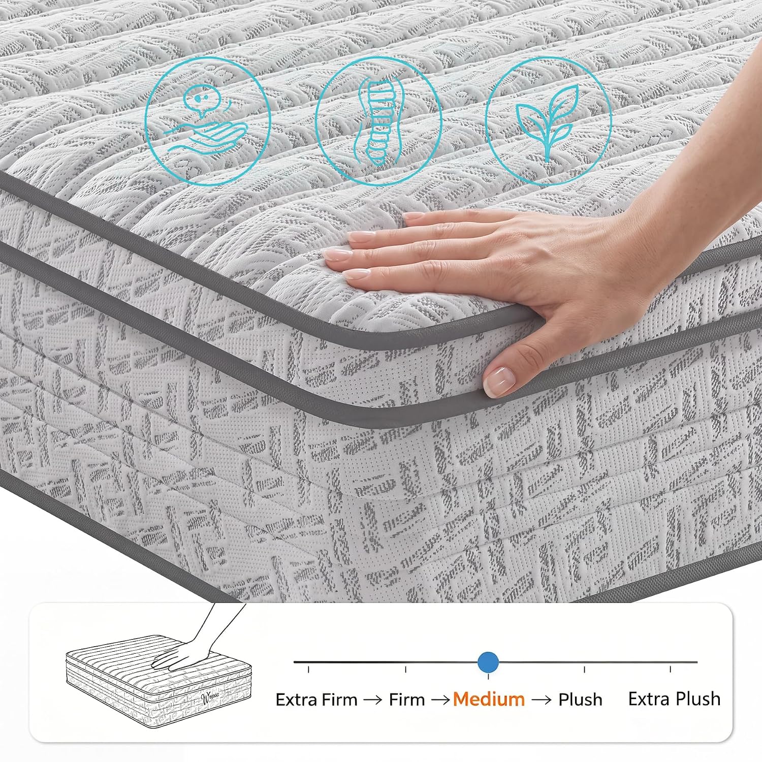クイーンサイズマットレス 12インチ、ミディアムハードクイー - Memory Foam Mattress In A Box Queen のレビューと価格