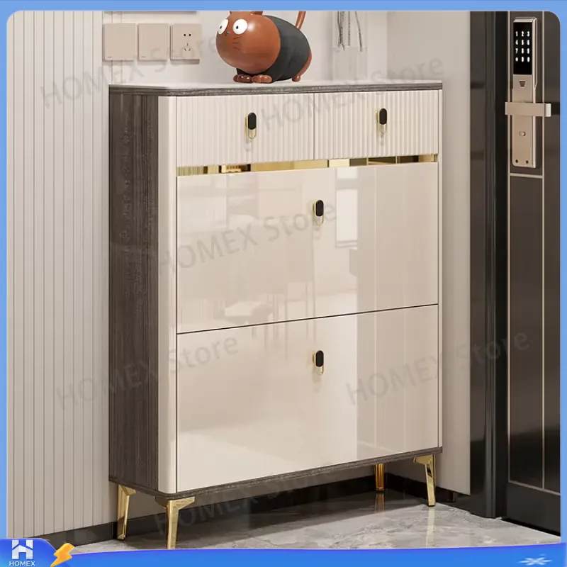 防水加工の靴収納キャビネット。スツール付きで、狭い玄関にも設 - Shoe Rack Cabinet Narrow Entryway のレビューと価格
