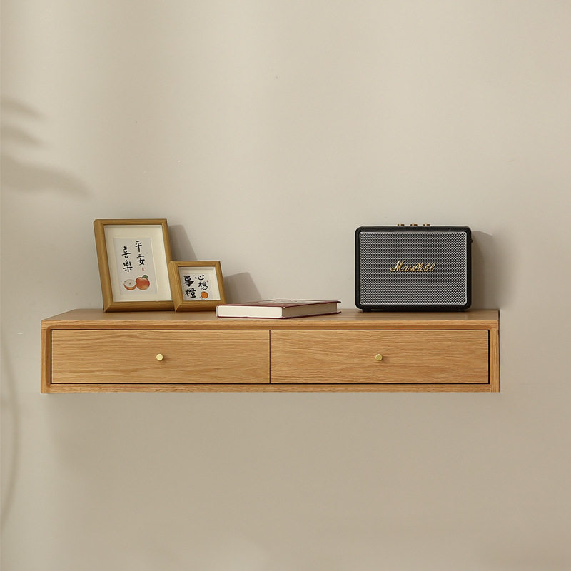 北欧デザイナーフローティングデスク無垢材コンピューターデスク - Bedroom Furniture のレビューと価格