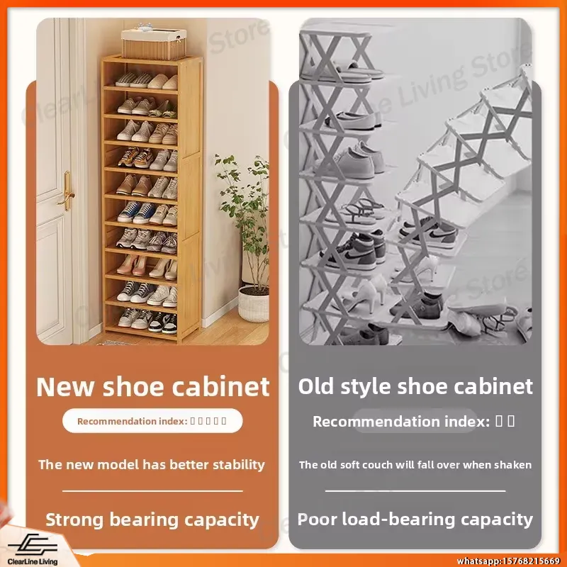 現代的な多層式靴棚 家庭用 大容量 省スペース 防塵 狭い玄 - Shoe Rack Cabinet Narrow Entryway のレビューと価格