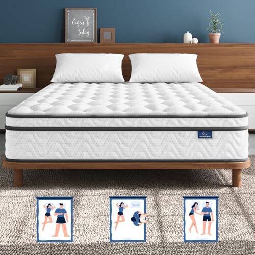 クイーンサイズマットレス 12インチ、クールスリープハイブリ - Memory Foam Mattress In A Box Queen のレビューと価格